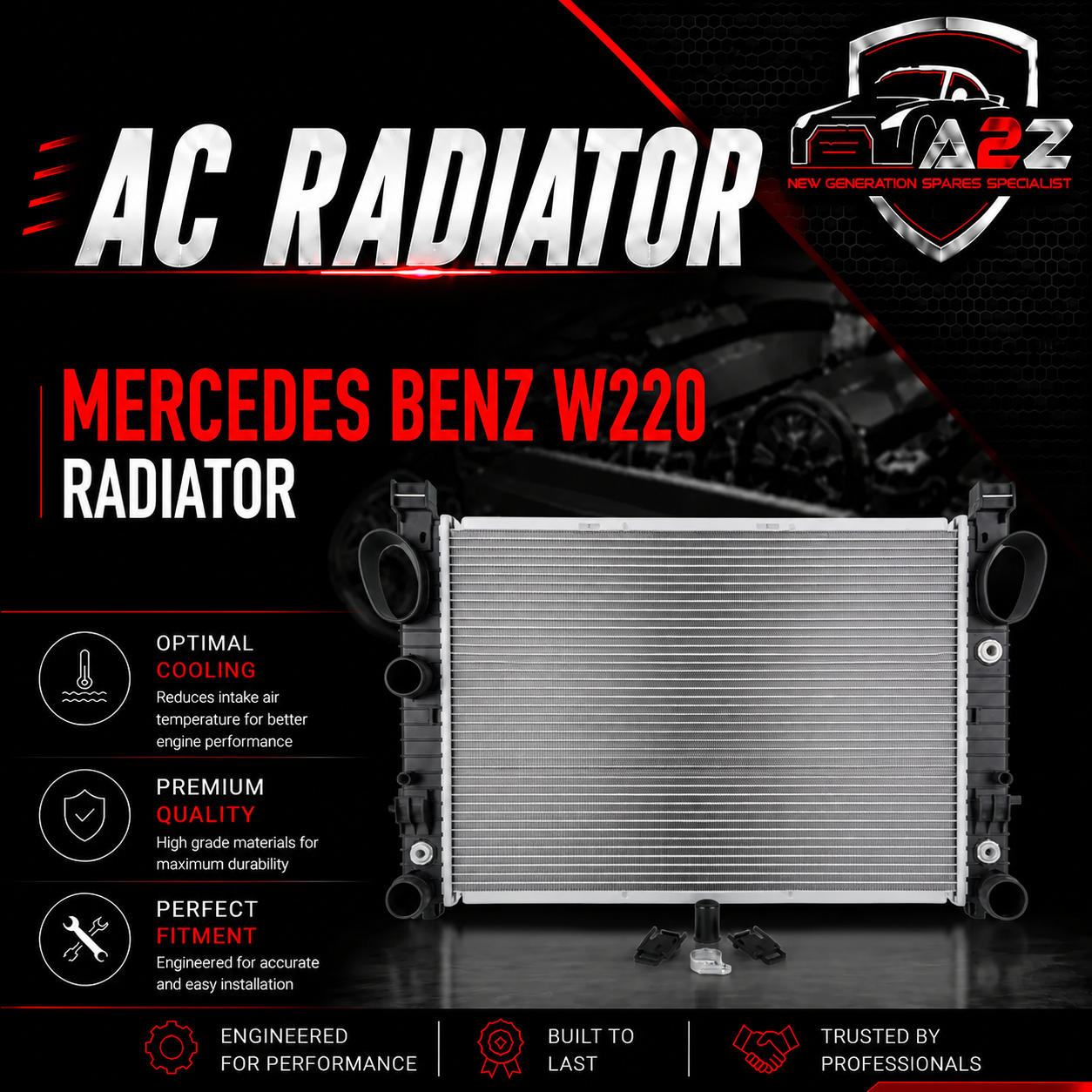 Radiator 2205000903 Compatible With Mercedes Benz W220
