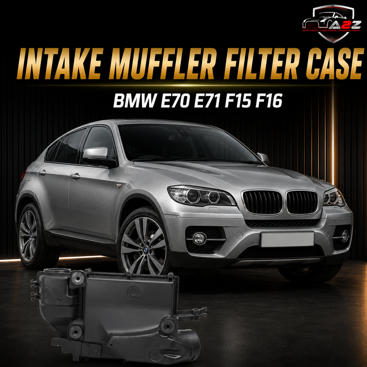 Empty Filter Case Intake Muffler 13717583713 Compatible With BMW E70 E71 F15 F16