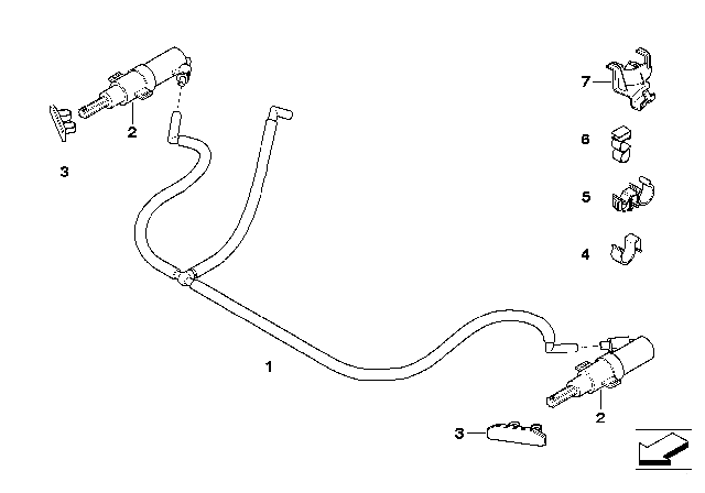 Headlight Washer Nozzle Compatible With BMW 3 Series E90 Headlight Washer Nozzle 61677179311