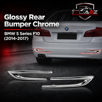 Glossy Rear Bumper Chrome Left 51127341675 & Right 51127341676 Compatible With BMW 5 Series (F10) (2014-2017) Tag No.61