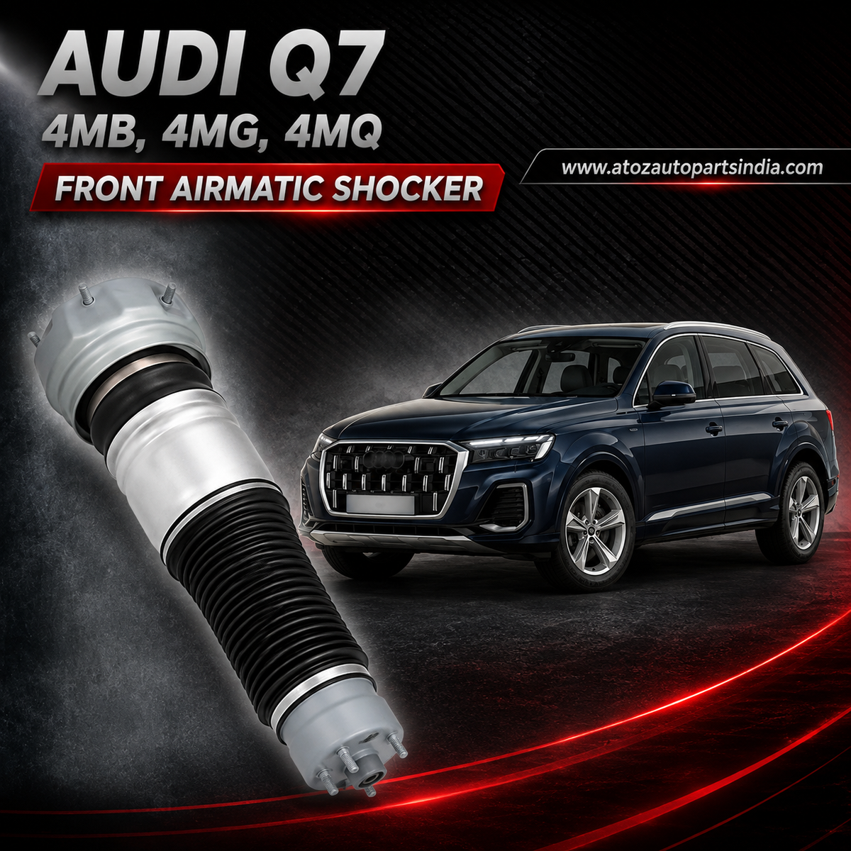 Front Left/Right Air Suspension Air Spring  4M0616039AE 4M0616039AD 4M0616039AC Compatible With AUDI Q7 4MB, 4MG, 4MQ