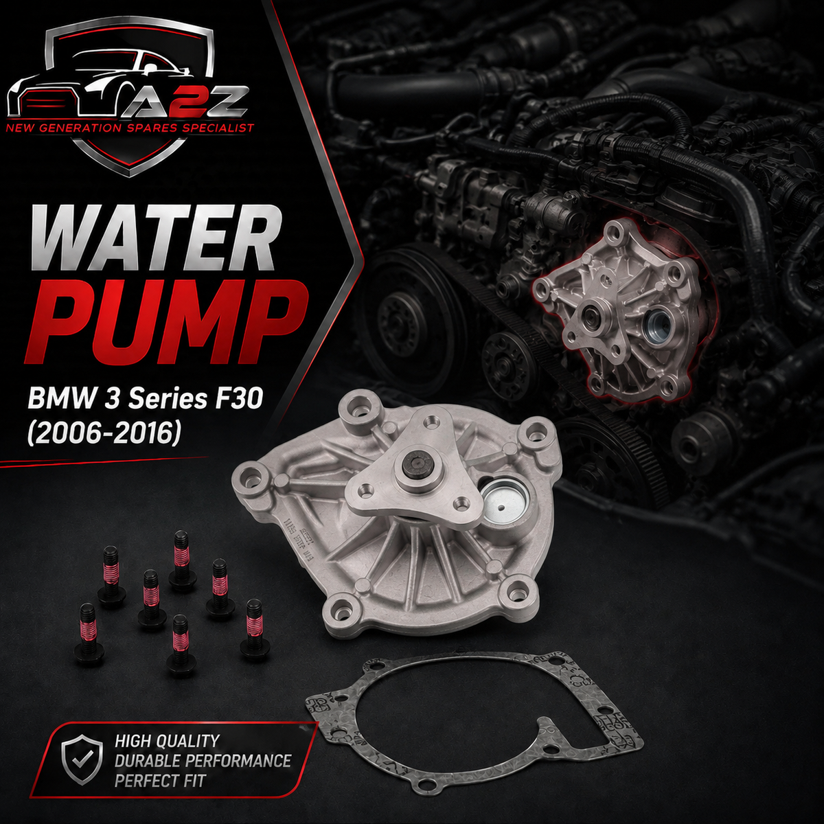 Water Pump 11517550484 11517648827 11518604888 Compatible With BMW 3 Series F30 Tag-W-69