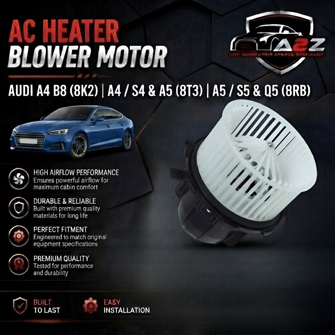 AC Heater Blower Motor 8K1820021C 8K1820021A 8K1820021B Compatible with AUDI A4 B8 (8K2) | A4 / S4 & A5 (8T3) | A5 / S5  &  Q5 (8RB) Tag-BM-08