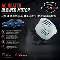 AC Heater Blower Motor 8K1820021C 8K1820021A 8K1820021B Compatible with AUDI A4 B8 (8K2) | A4 / S4 & A5 (8T3) | A5 / S5  &  Q5 (8RB) Tag-BM-08
