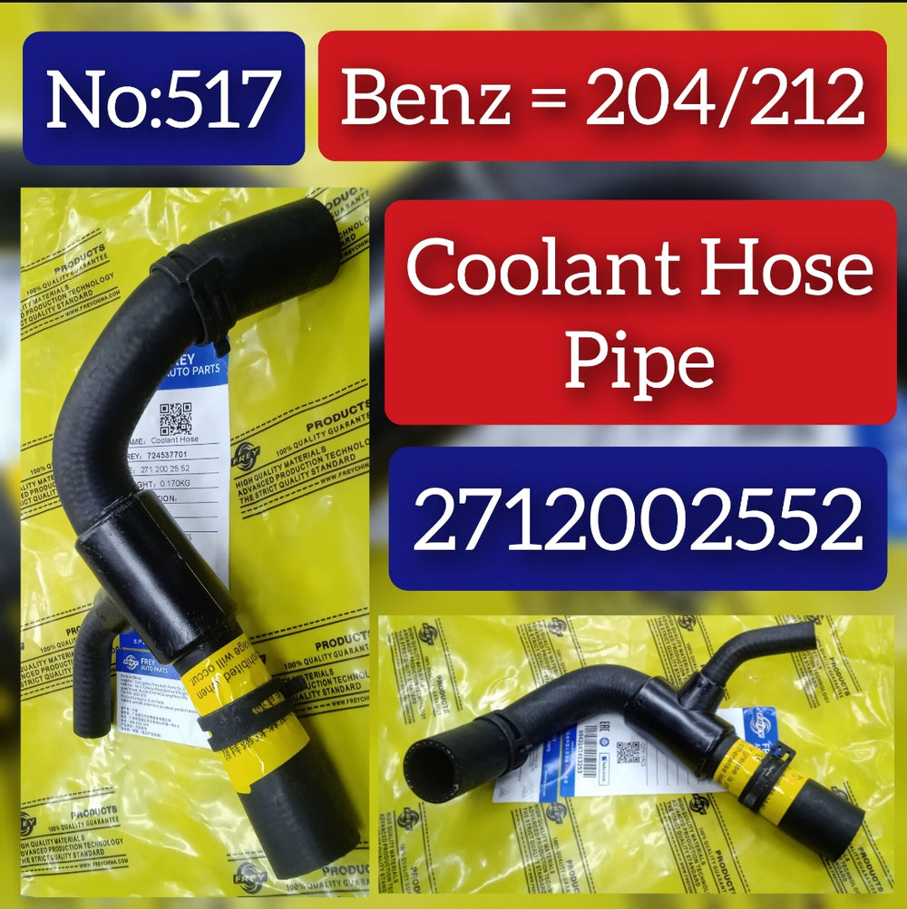 Coolant Hose Pipe 2712002552 Compatible With Mercedes Benz-204 & 212 Tag No:517