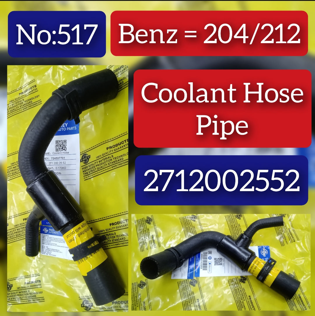 Coolant Hose Pipe 2712002552 Compatible With Mercedes Benz-204 & 212 Tag No:517