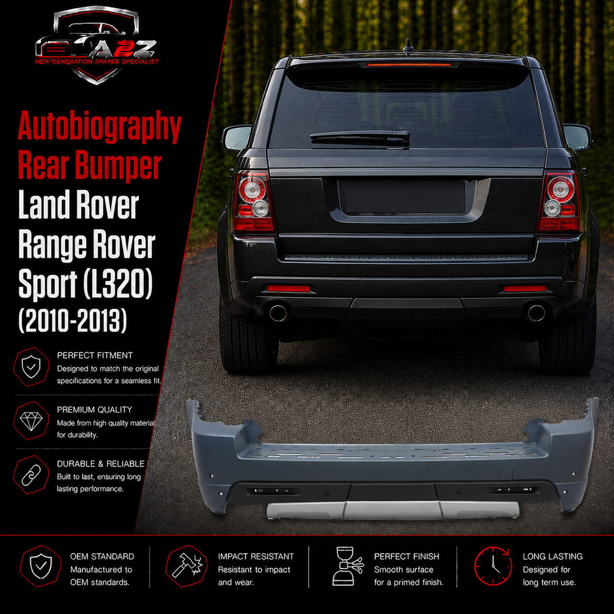 Autobiography Rear Bumper LR019741 Compatible With LAND ROVER SPORT