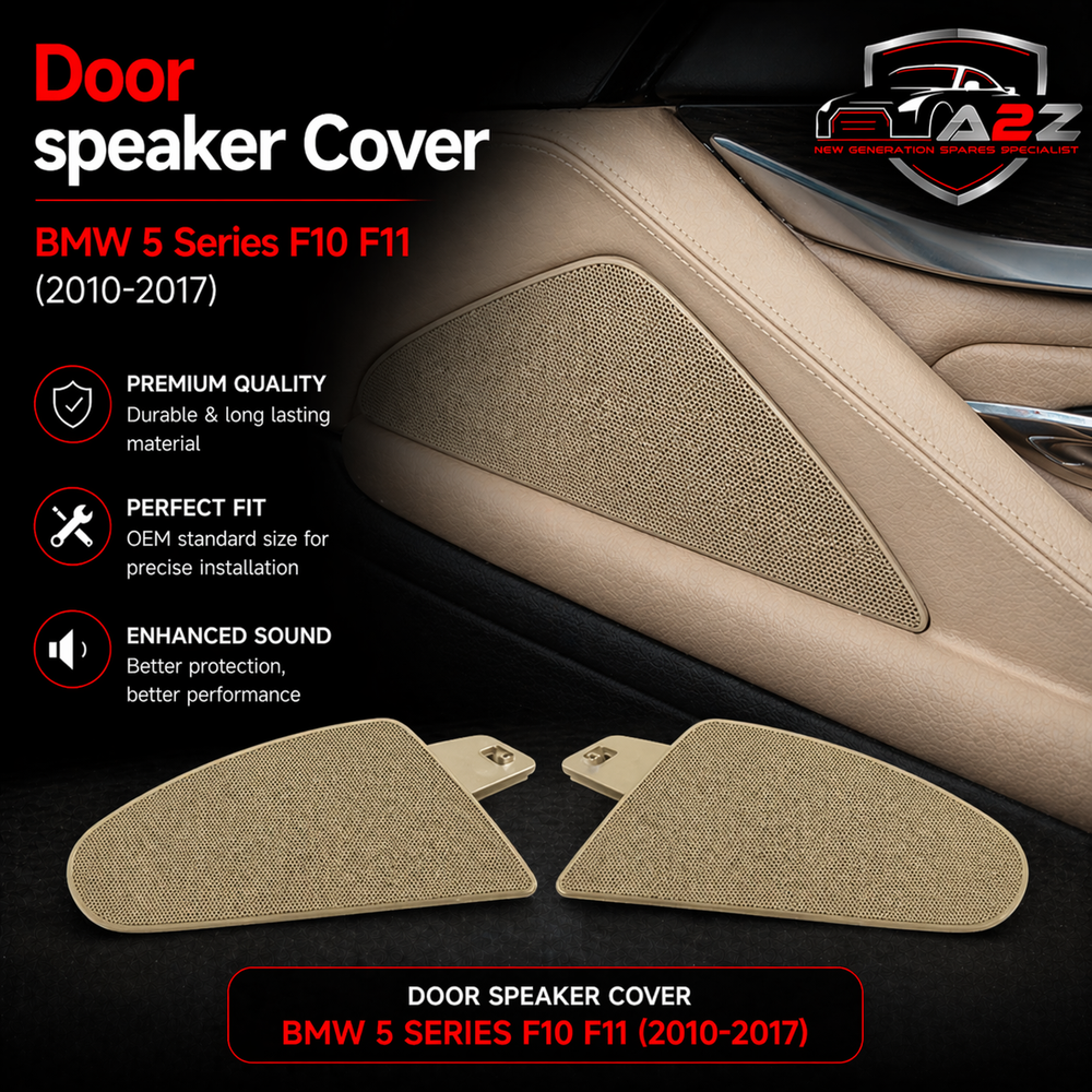 Rear Right Door Speaker Cover Beige 51427318824 Compatible With BMW 5 Series F10 F11
