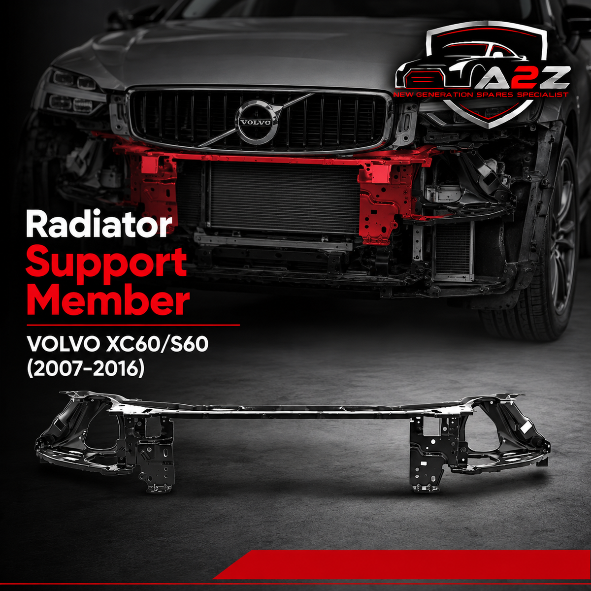 Radiator Support Member 31416750 31416201 30762259 Compatible With VOLVO XC60/S60 (2007-2016)