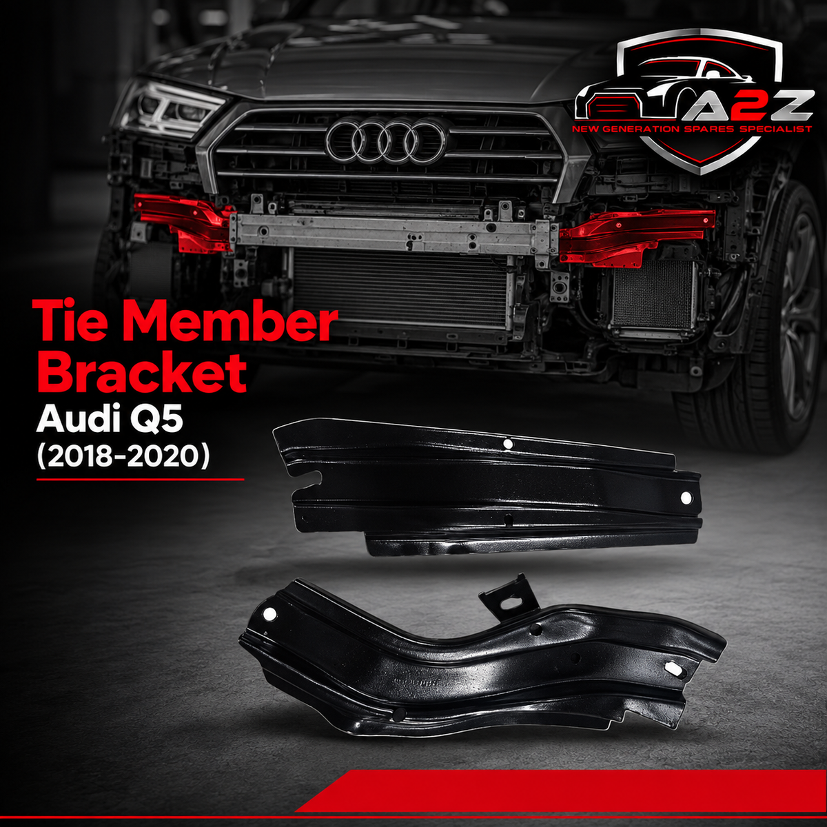 Tie Member Bracket Left 80D805527 & Right 80D805528 Compatible With Audi Q5 (2018-2020) Tag No.178