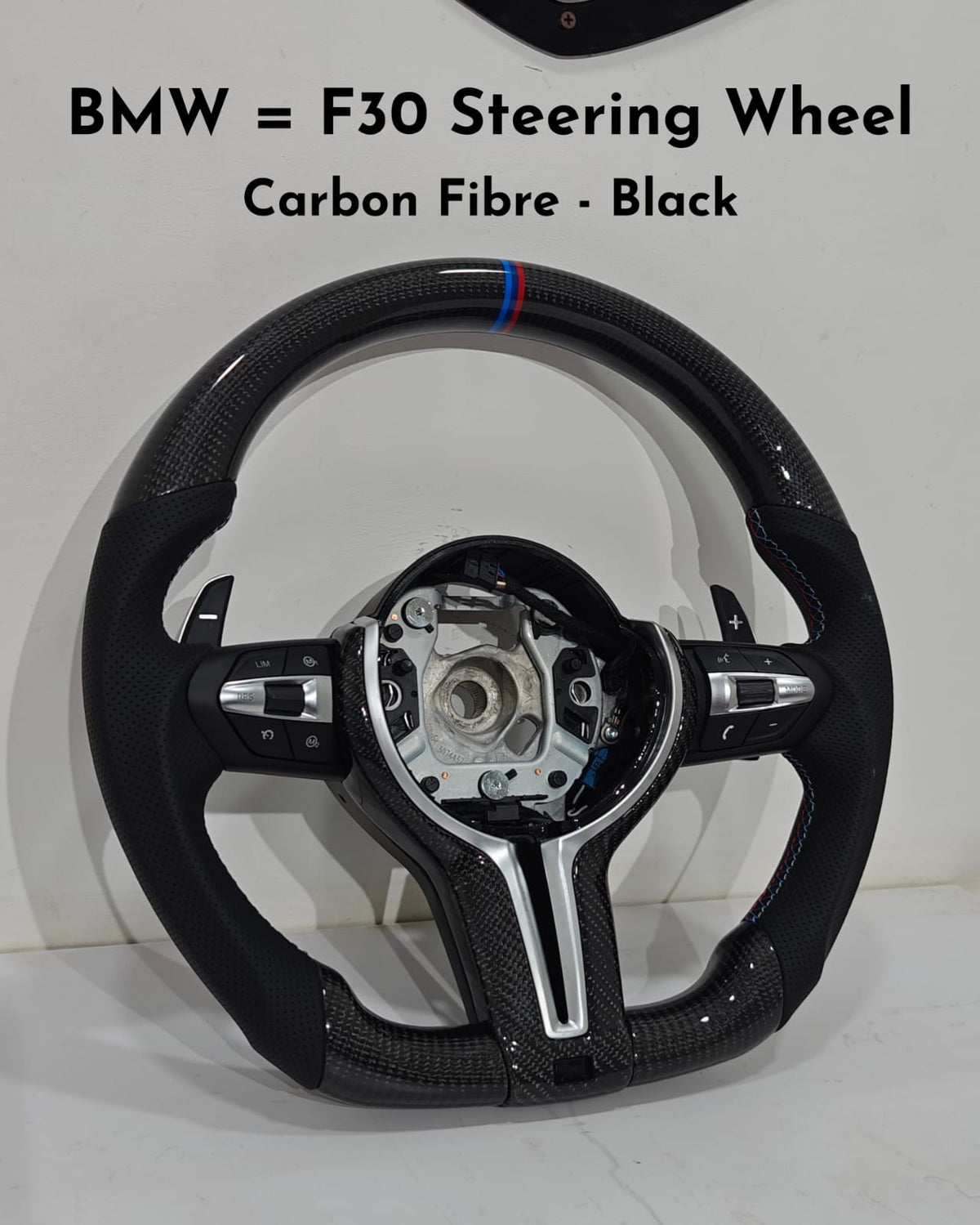 Carbon Fibre Black Steering Wheel Compatible With BMW F30
