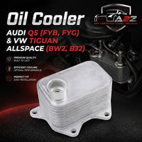 Oil Cooler 06K117021B 06K117021G 06K117021K Compatible With AUDI Q5 (FYB, FYG) & VW TIGUAN ALLSPACE (BW2, BJ2) Tag-O-117