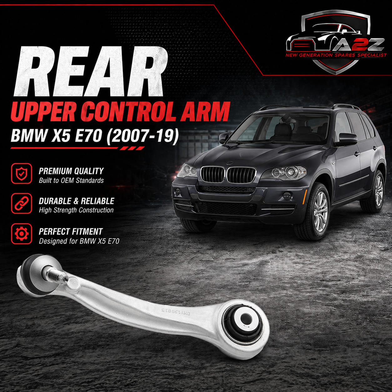Rear Wheel Suspension Upper Control Arm Left 33324046917 33326770963 33326779387 33326795047 & Right 33324046918 33326770964 33326779388 33326795048 Compatible With BMW X5 E70