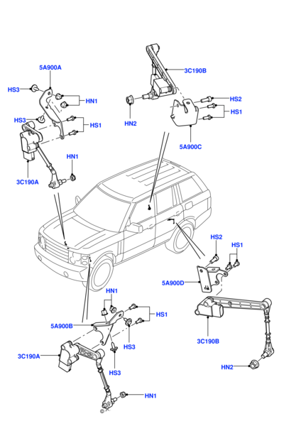 Rear Height Level Sensor LR023654 Compatible With LAND ROVER RANGE ROVER III (L322)