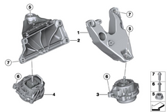 Front Engine Mount Set Compatible With BMW X3 F25 (PETROL) Engine Mount Left 22116785711 & Right 22116785712
