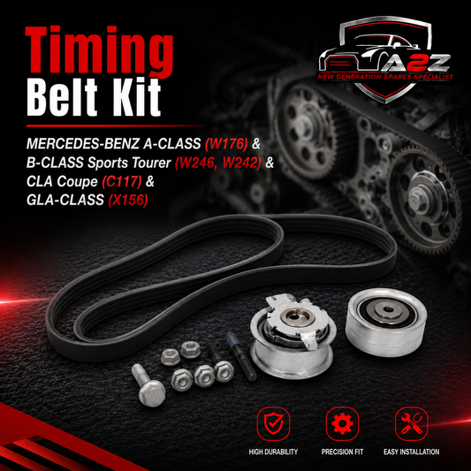 Timing Belt 5PK1745 A0009932096 Compatible With MERCEDES-BENZ A-CLASS (W176) & B-CLASS Sports Tourer (W246, W242) & CLA Coupe (C117) & GLA-CLASS (X156) Tag-BEL-15