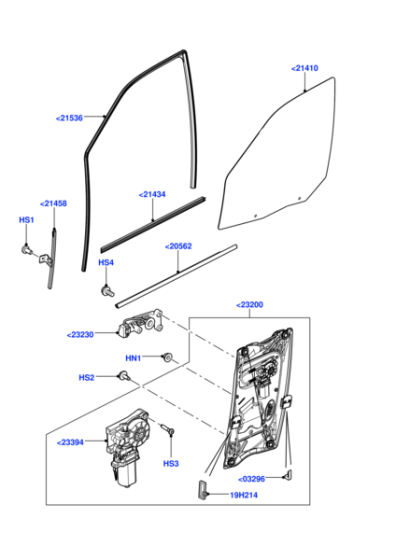 Front Right Power Window Regulator With Motor LR006358 LR060134 Compatible with LAND ROVER FREELANDER 2 (L359) | LR2