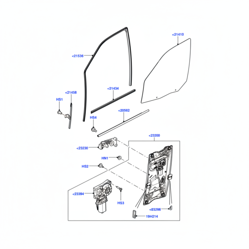 Front Right Power Window Regulator With Motor LR006358 LR060134 Compatible With LAND ROVER FREELANDER 2 (L359) | LR2