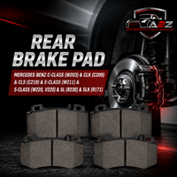 Rear Brake Pad 2374502 0044200520 Compatible With MERCEDES BENZ C-CLASS (W203) & CLK (C209) & CLS (C219) & E-CLASS (W211) & S-CLASS (W220, V220) & SL (R230) & SLK (R171)