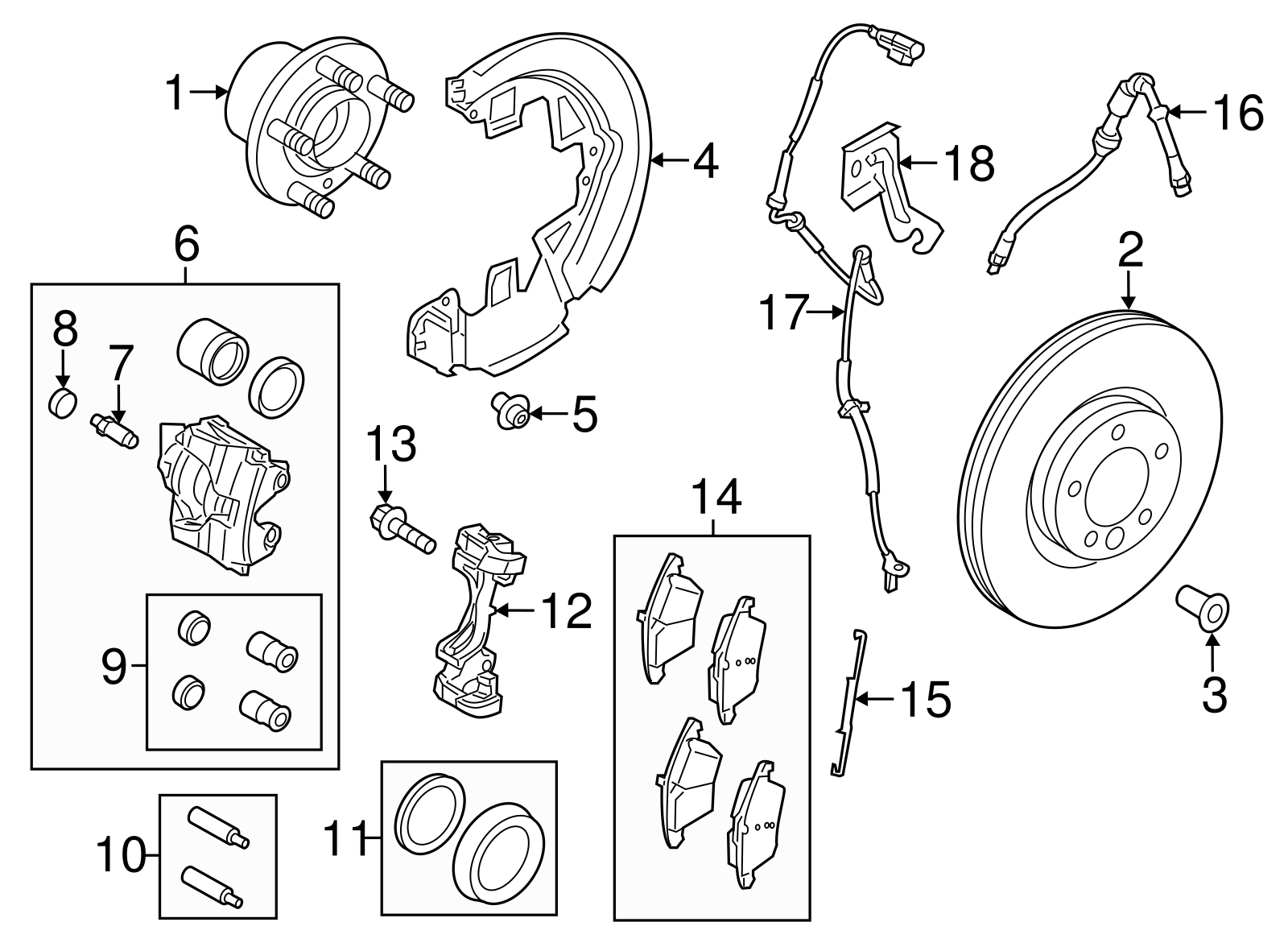 Front Left/Right ABS Wheel Speed Sensor 6G9N2B372AB LR001056 Compatible With LAND ROVER FREELANDER 2 (L359) | LR2