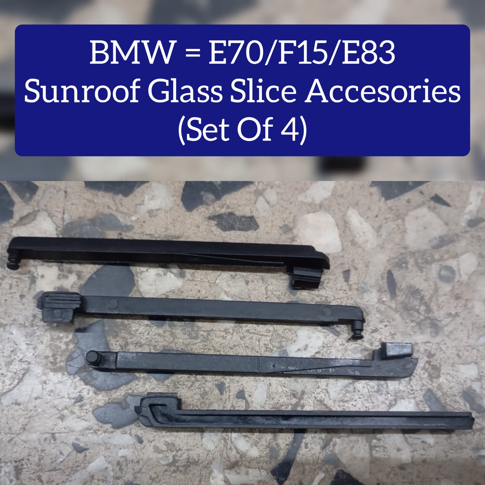 Sunroof Glass Slice Accessories (Set Of 4) Compatible With BMW E70/F15/E83