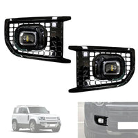 LED Fog Lamp Cover Set Compatible With Land Rover Defender L663 (2020-2024)