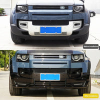 Front Bumper Lip (Set of 3) Compatible With Land Rover Defender L633 (2020-2024)
