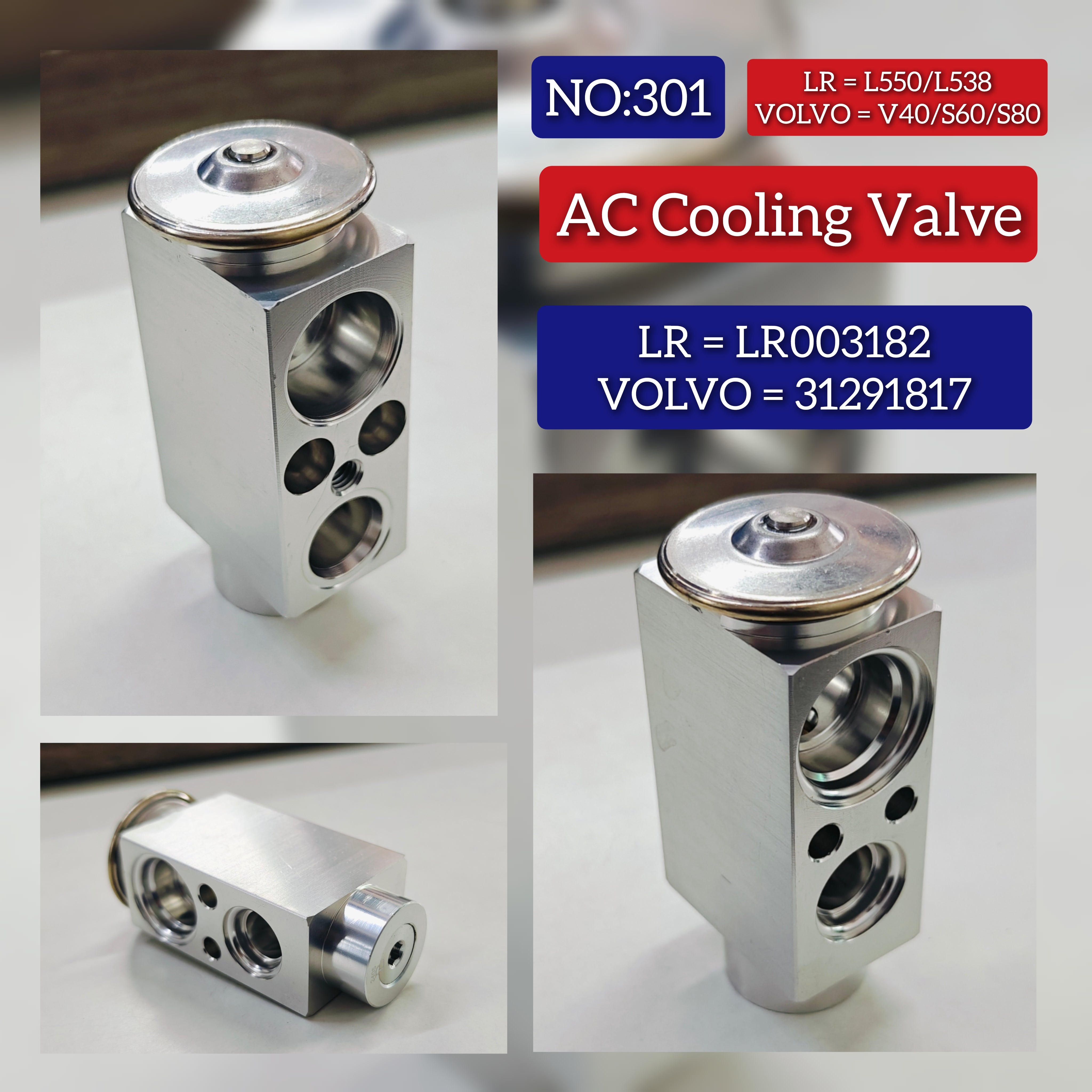 Expansion Valve LR003182 Compatible With LAND ROVER DISCOVERY SPORT (L550)  FRE & VOLVO S60 II (134)ELANDER 2 (L359) &| LR2 RANGE ROVER EVOQUE (L538)