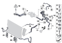Coolant Hose Pipe 17127575427 Compatible With BMW 7 Series (F02,F07), 5 Series (F10) Tag No.907