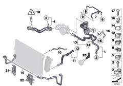 Coolant Hose Pipe 17127575427 Compatible With BMW 7 Series (F02,F07), 5 Series (F10) Tag No.907
