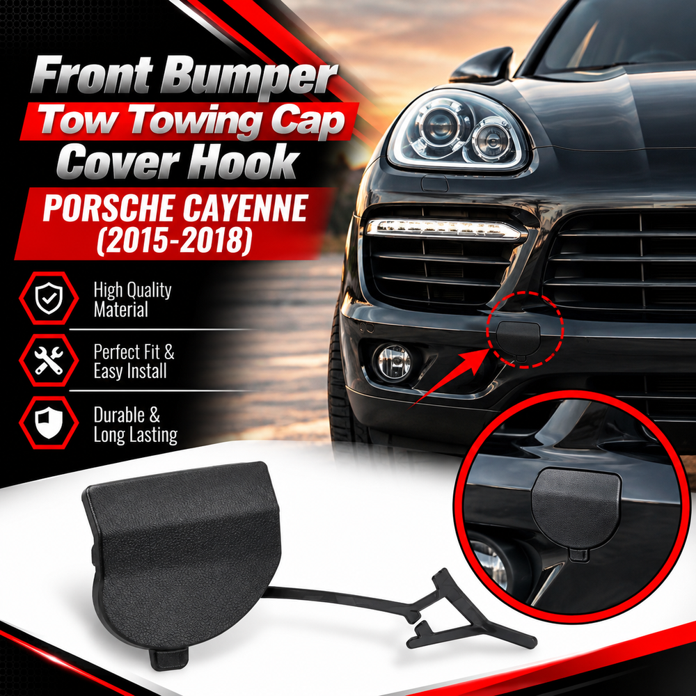 Front Bumper Tow Towing Cap Cover Hook Left 95850549950 Right 95850550050 Compatible with PORSCHE CAYENNE (2015-2018) Tag No.138