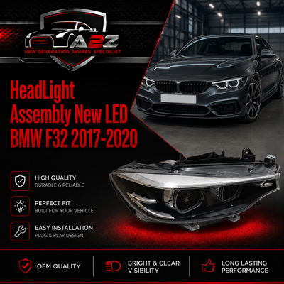 Complete Headlight Assembly (New LED) Left 63117478151 & Right 63117478152 Compatible With BMW F32 2017-2020