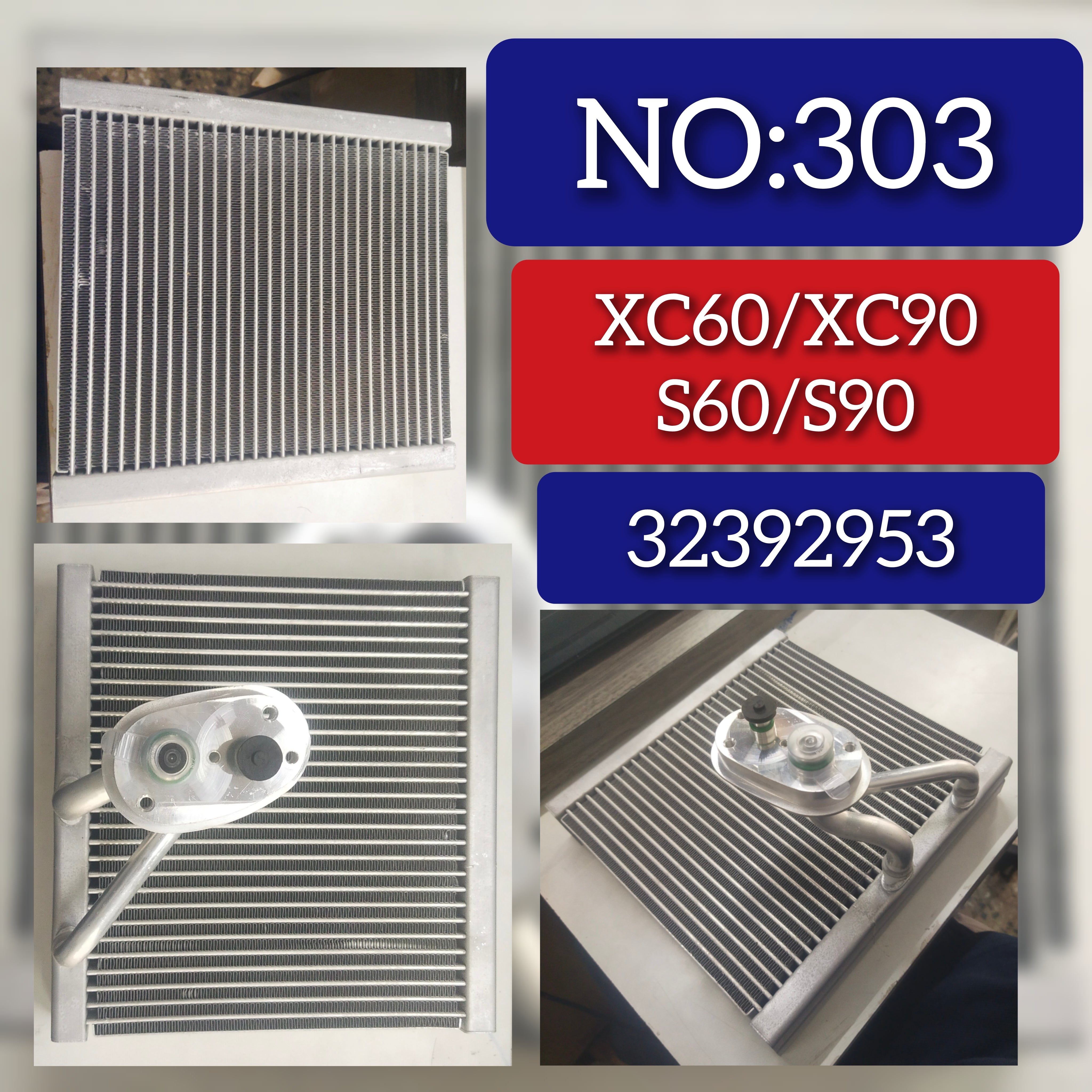 Air Conditioning Evaporator (Cooling Coil) 32392953 Compatible with VOLVO XC90 XC60 S90 V90 S60