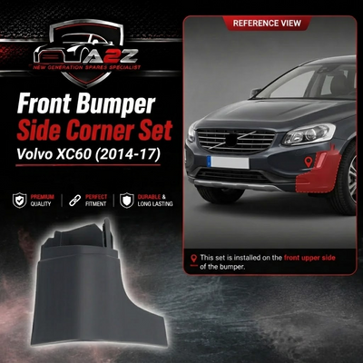 Front Bumper Side Corner Set Right 39812689 39819619 & Left 39812688 Compatible With Volvo XC60 (2014-17)