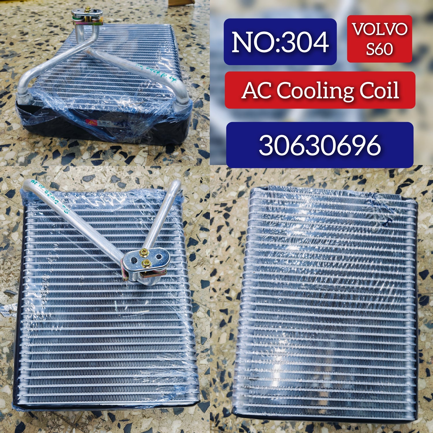 Air Conditioning Evaporator (Cooling Coil) 30630696 30676302  Compatible with VOLVO  Volvo S60