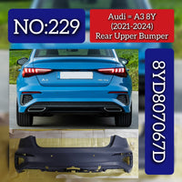 Rear Upper Bumper 8YD807065D Compatible With Audi A3 (2021-24) Tag No.229