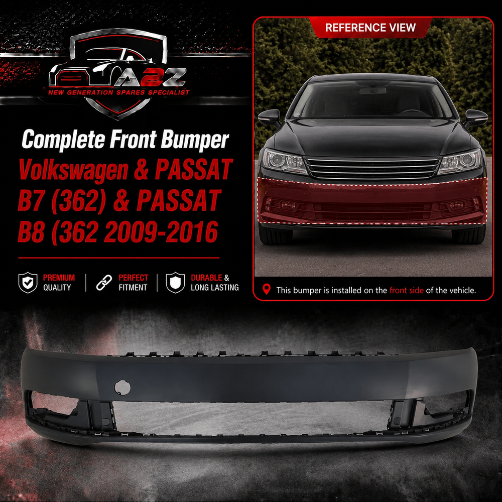 Complete Front Bumper 3AD807221 Compatible With Volkswagen & PASSAT B7 (362) & PASSAT B8 (362 Tag No.131