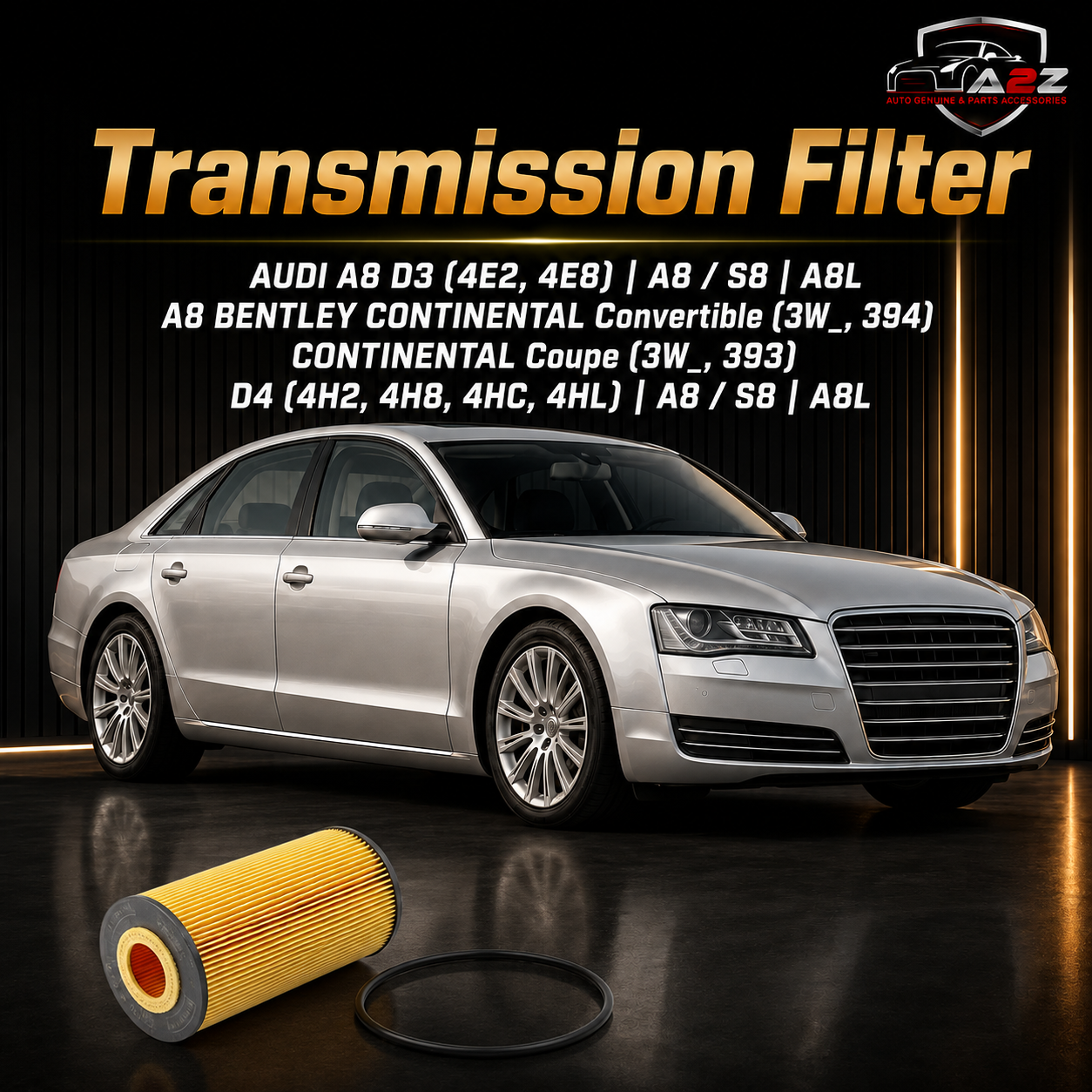 Transmission Filter E314H01D58 & 07C115562E & OX557D Compatible With AUDI A8 D3 (4E2, 4E8) | A8 / S8 | A8L A8 BENTLEY CONTINENTAL Convertible (3W_, 394) CONTINENTAL Coupe (3W_, 393) D4 (4H2, 4H8, 4HC, 4HL) | A8 / S8 | A8L Tag.283
