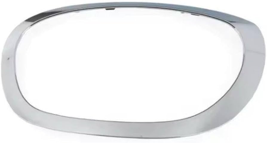 Headlight Chrome Bezel Ring Trim Left 51137388117 & Right 51137388118 Compatible With MINI F60 (Glossy Silver 2017-2021)