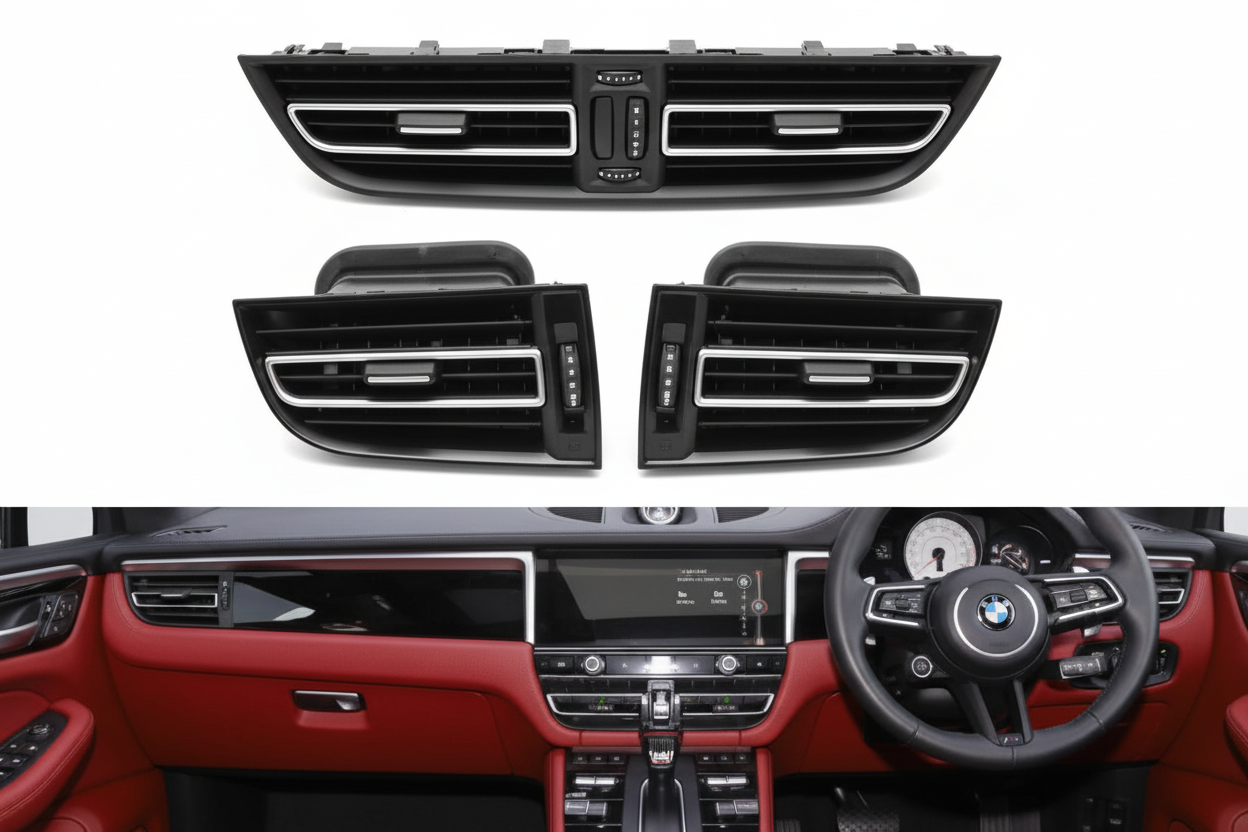 Ac Vent Grille Front Left 95B819701H & Right 95B819702H & Center 95B819110D & Rear 95B819203H Compatible With Porsche Macan (2018-2022)