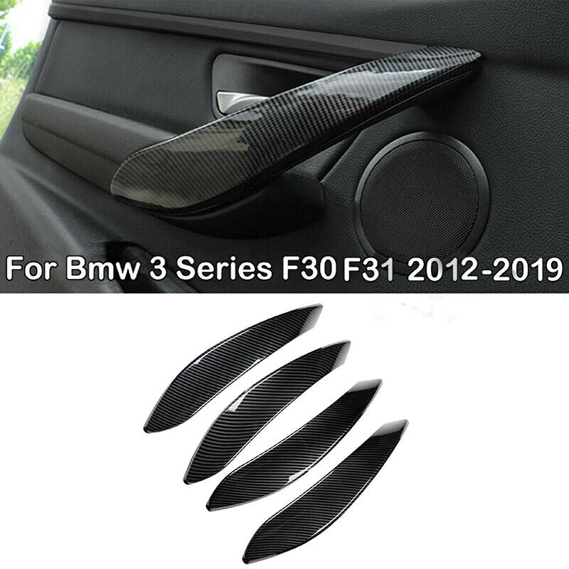 Set of handles for inner doors of BMW 3 Series F30, with a modernistic design, underlining interior exquisiteness and providing comfort in holding for fancy driving. 