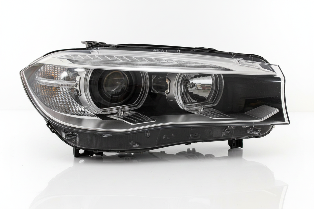 Headlight Headlamp Left  63117471347 & Right 63117471348 (Without Blaster) Compatible With BMW X5 F15 2013-2018 Projector