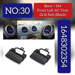 Black Front Left Air Conditioner Back Ac Vent Grille Outlet Tab Clip Slider Repair Kit 1648302354 Compatible With MERCEDES BENZ GL-CLASS W164 & ML-CLASS W164