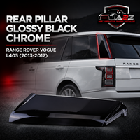 Rear Pillar Glossy Black Chrome Right LR102624 & Left LR102625 Compatible With Land Rover Range Rover Vogue - L405 (2013-2017) Tag No.19