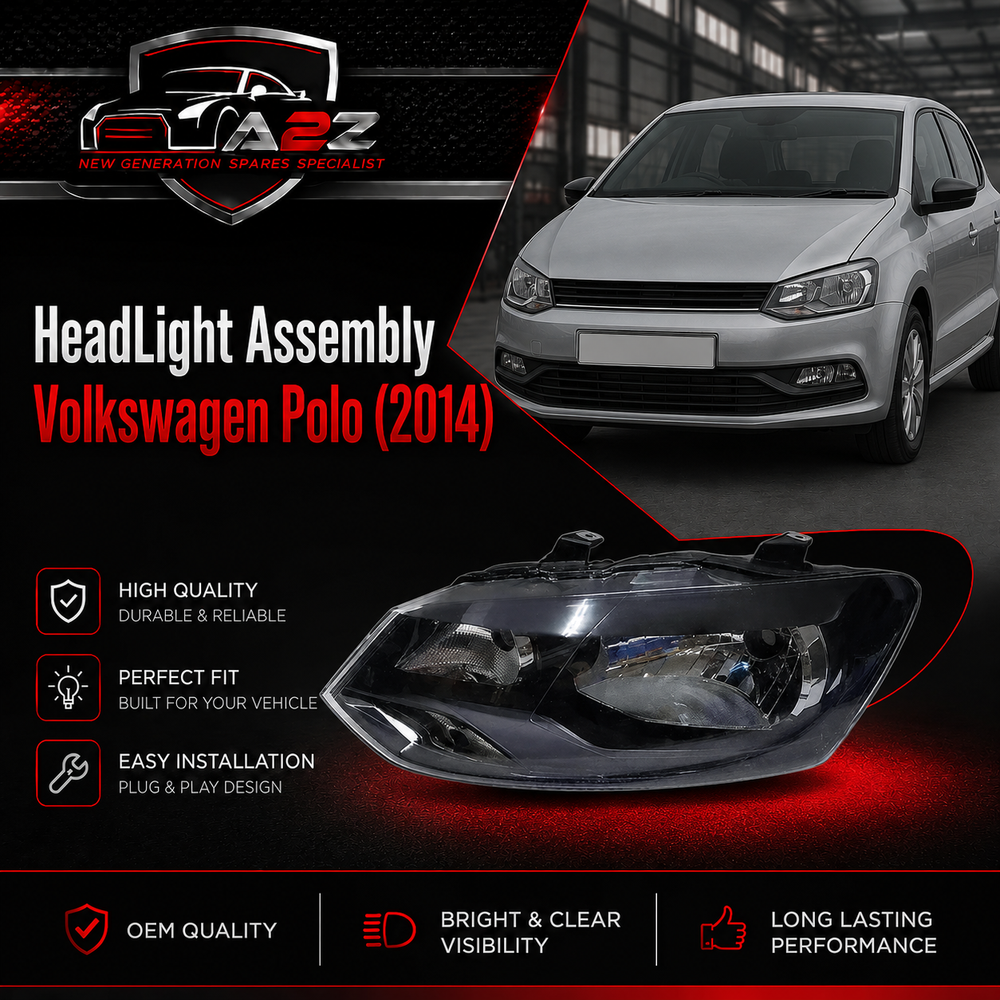 Head Light Set Left 6C1941005 & Right 6C1941006 Compatible With Volkswagen Polo (2014)