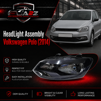 Head Light Set Left 6C1941005 & Right 6C1941006 Compatible With Volkswagen Polo (2014)
