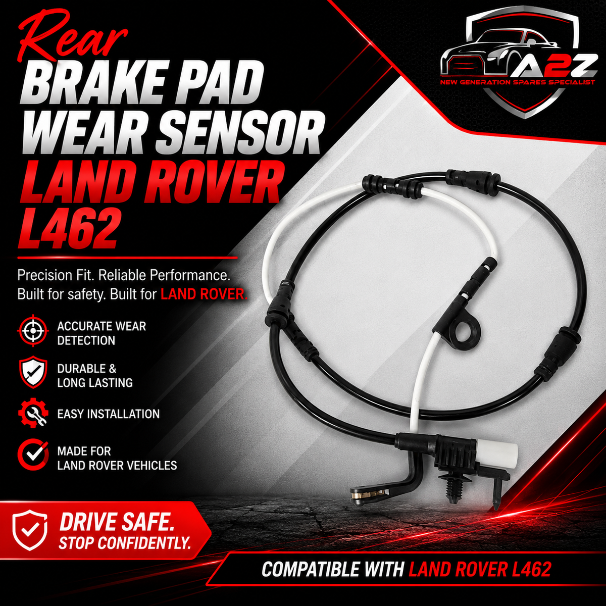 Rear Brake Pad Wear Sensor LR084071 355253361 34111018 620822 Compatible With LAND ROVER L462