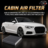 Cabin Air Filter E2998LC & 5Q0819653 & LAK888 5Q0819669 Compatible With AUDI A3 Convertible (8V7, 8VE) | A3 / S3 & Q3 Sportback (F3N) & TT (FV3, FVP) & SKODA KAROQ (NU7, ND7) & VW T-ROC (A11, D11) Tag : 169