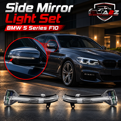 Side Mirror Light Set Left 63137308535 & Right 63137308536 Compatible With BMW 5 Series F10 Tag No.51