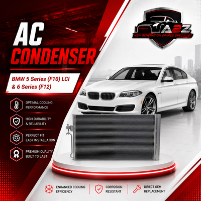 AC Condenser 64536805452 64539219843 64539350375 64539189238 Compatible with BMW 5 Series (F10) LCI &  6 Series (F12)